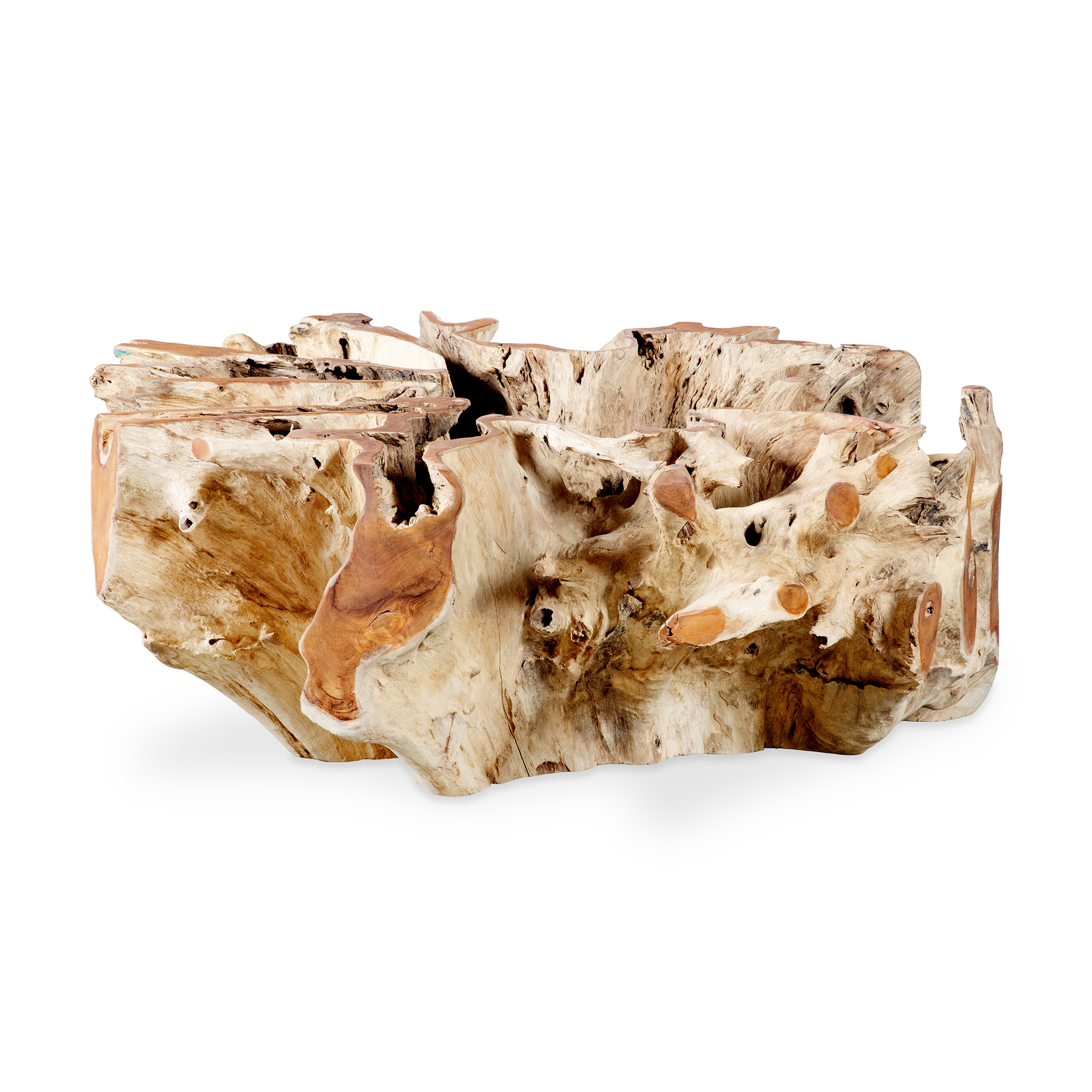 803558 CTB SUMBER BASE ROOTS TEAK WOOD DIA 100X40