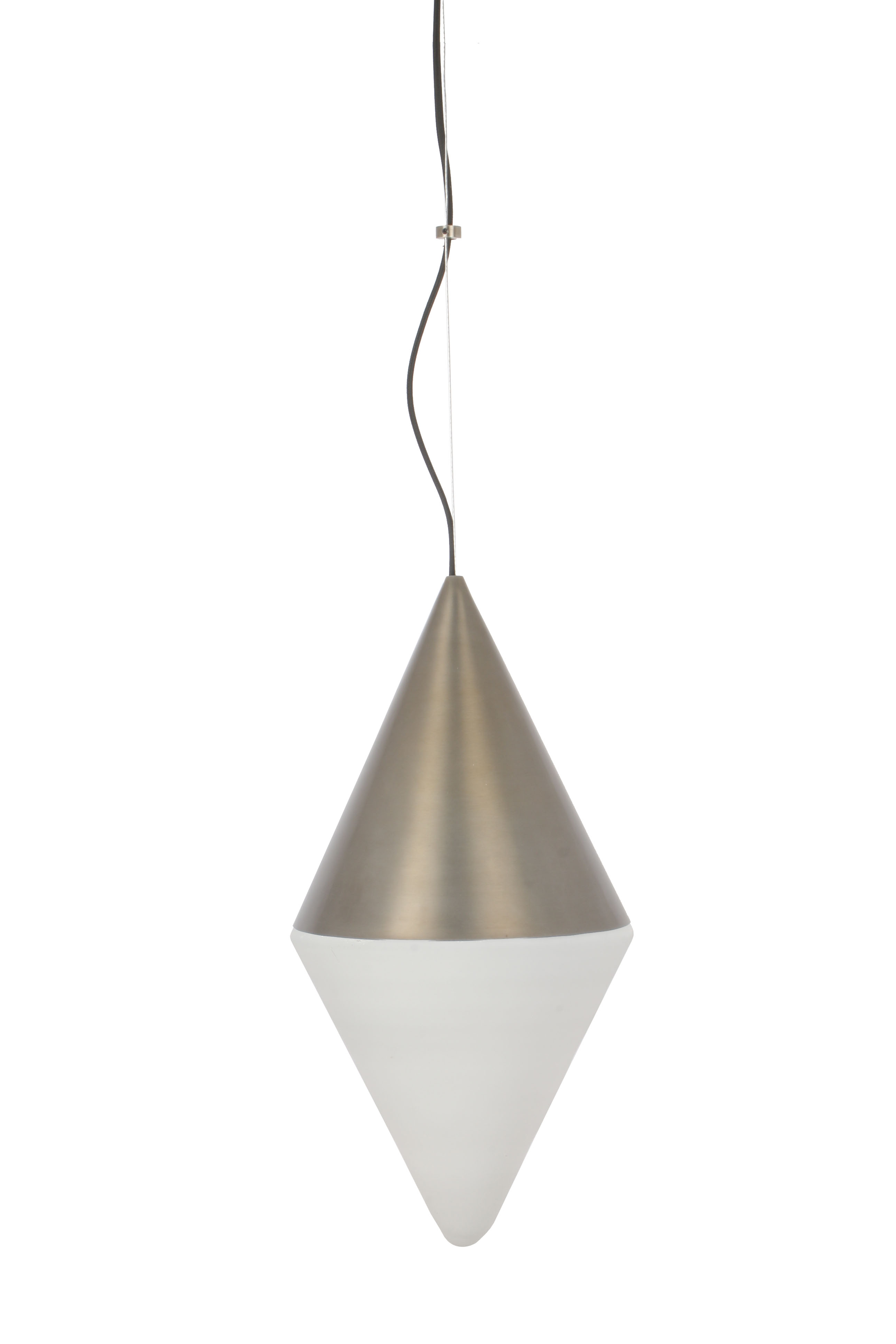 145003 LAMP PENDANT 24X24X50 ANT,SLVFROSTED GLS S18.035 (2)