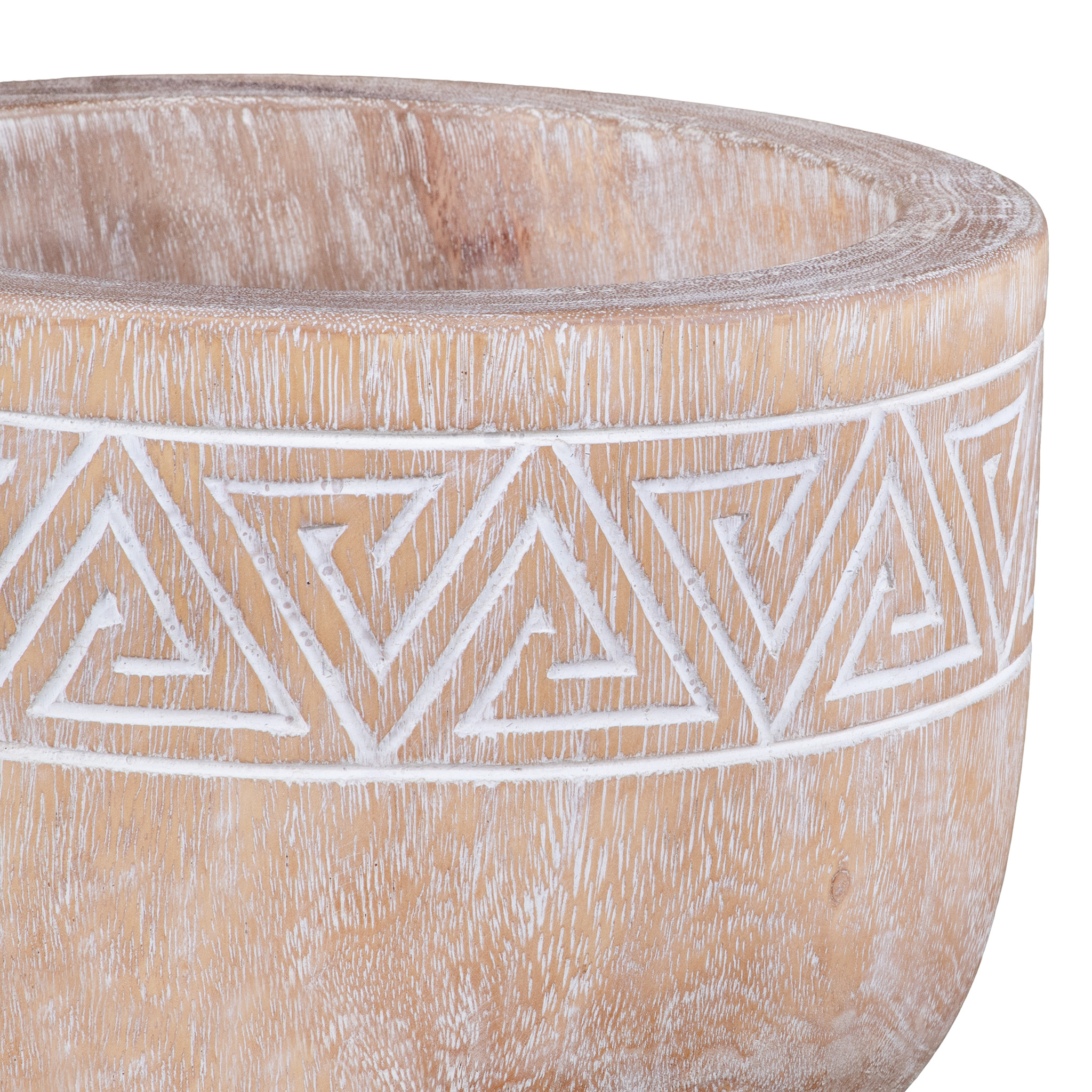 813063 VASE CARVING WHITE WASH 3020_2