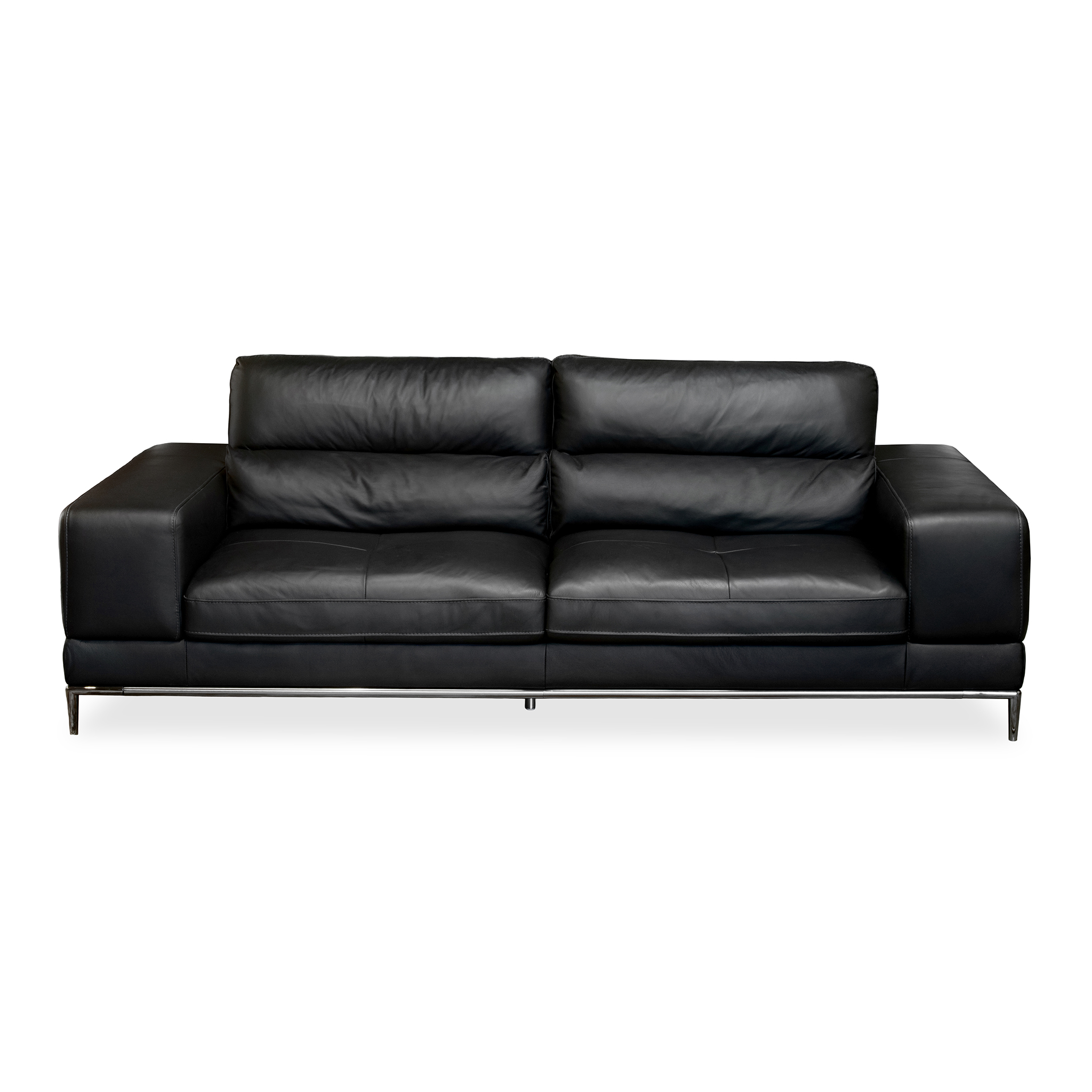 8090329 SOFA 5309 3DIV M9812 BLACK SPLIT LEATHER