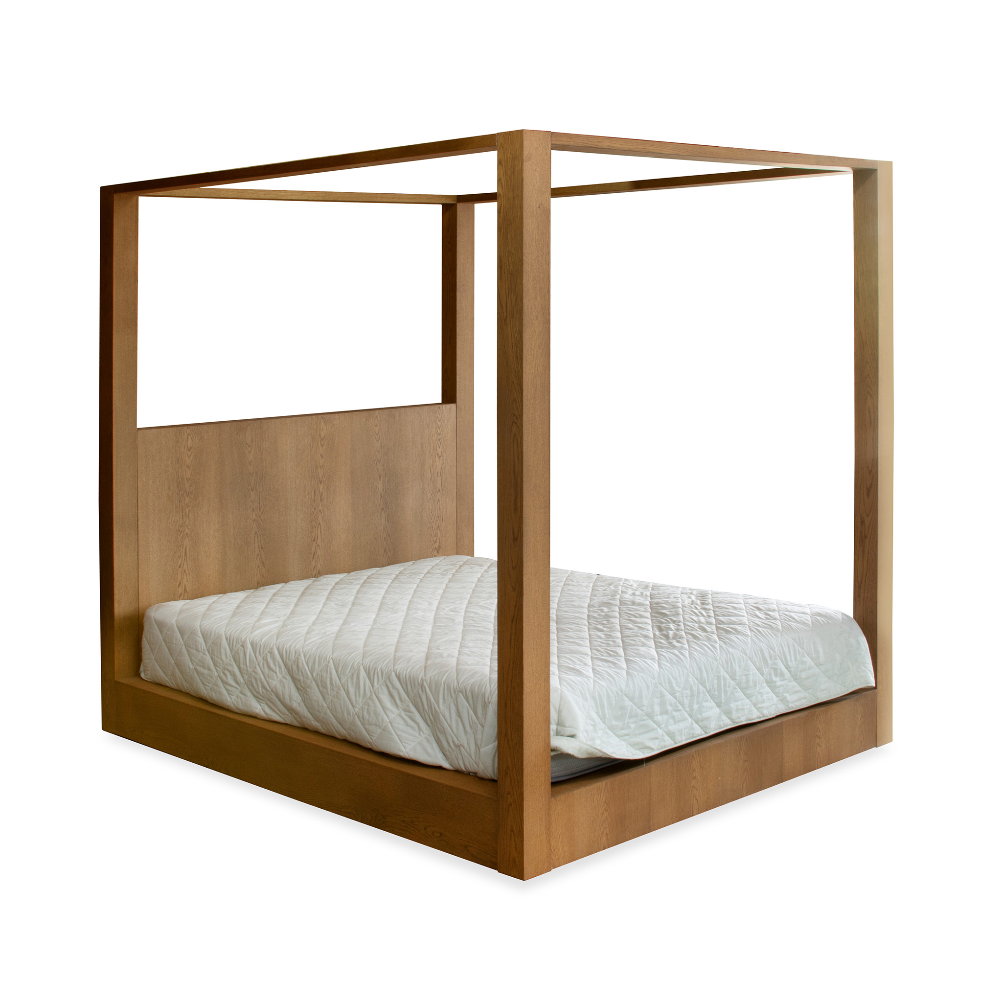 851506 Bed 4 Poster Queen extra lenght Old teak