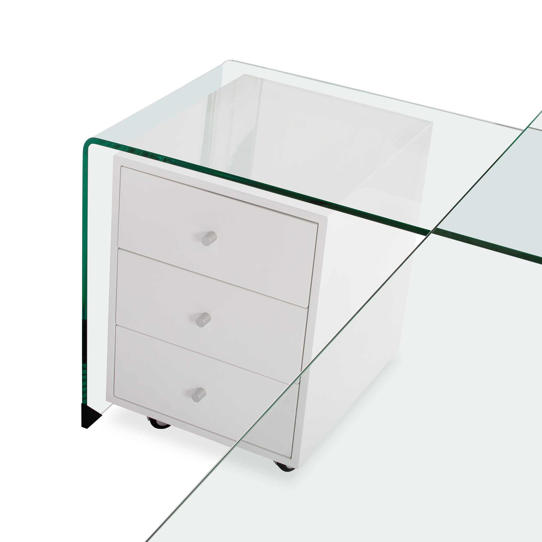811151 DESK GLASS WWHITE PEDESTAL 170X70X73 DA1109-W (3)