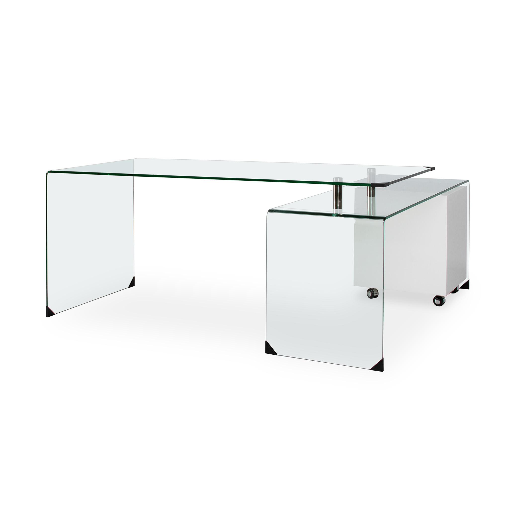 811151 DESK GLASS WWHITE PEDESTAL 170X70X73 DA1109-W (6)
